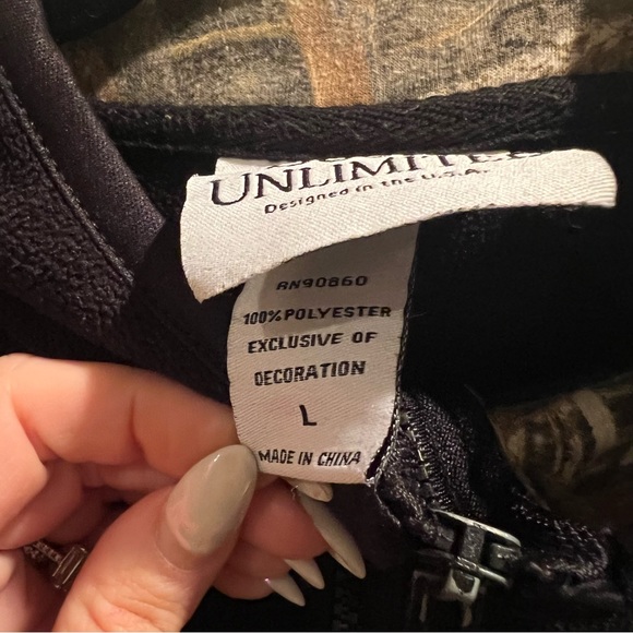 Ducks Unlimited Black Fleece Full Zip Jacket L - Picture 5 of 7